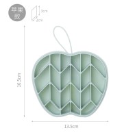 冰块模具带盖硅胶冰格冰箱速冻冻冰球神器家用圆形自制圆球制冰盒|橄榄绿苹果型[带盖]