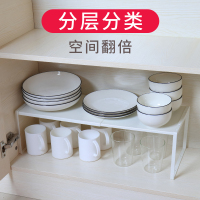 厨房台面分层置物架桌面储物架收纳橱柜内隔层分隔板伸缩锅架