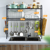 厨房置物架台面水槽沥水架白钢洗碗池放碗碟餐具收纳架水池盘碗架