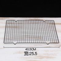 烘焙工具大冷却架不沾蛋糕架家用饼干面包冷凉架加厚晾网架|优雅黑大号长方形网架