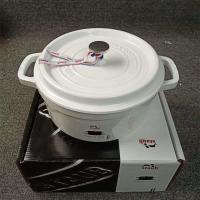 20/22/24cm珐琅锅家用煲汤锅焖烧锅深烧锅炖锅铸铁锅|白色(24cm)