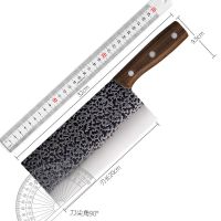 德国不锈钢菜刀厨师专用切片刀家用酒店切菜刀切肉刀饭店锋利|8寸锻打纹菜刀