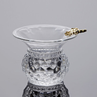 玻璃茶漏茶滤创意个性日式水晶茶叶过滤器福鹿茶漏器泡茶过滤网|锤纹茶漏