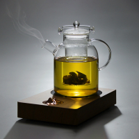 电陶炉玻璃烧水壶煮茶壶单壶耐高温大号加厚大容量煮茶炉套装家用|[煮茶壶2L+金山静茶炉]
