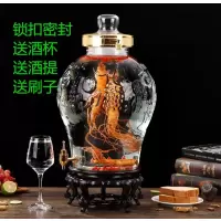 青梅杨梅玻璃瓶带龙头加厚密封罐5斤10斤20斤30斤泡酒罐泡酒坛子