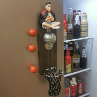 网红篮球壁挂式啤酒起子软磁铁冰箱贴开瓶器灌篮高手启瓶器瓶起子|潮装赤木刚宪+开瓶器(送俩球)