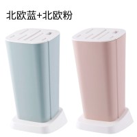 厨房置物架台面刀架放菜刀收纳架免打孔插刀具架刀座家用刀具用品|北欧蓝+北欧粉