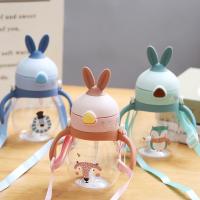 婴幼儿重力球吸管宝宝学饮杯防摔防呛幼儿园宝宝喝水杯家用塑料杯