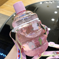 水桶杯子创意个性潮流防摔塑料杯便携运动水杯女韩国清新可爱少女