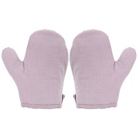 2只加厚棉麻隔热手套防烫耐高温厨房烘焙家用烤箱微波炉专用|藕粉水洗棉[2只]