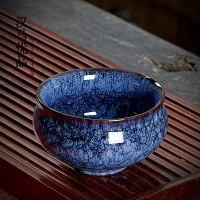 汉马优品|茶盏主人杯单杯功夫茶具单个陶瓷|窑变建盏茶杯单只|罗汉04