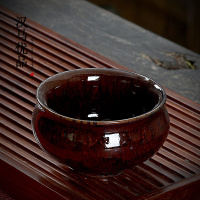 汉马优品|茶盏主人杯单杯功夫茶具单个陶瓷|窑变建盏茶杯单只|罗汉015