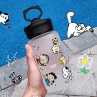 玻璃杯韩版创意潮流女学生卡通可爱水杯便携简约少女杯子