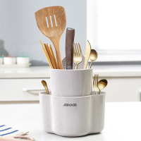 放筷子置物架篓笼家用收纳盒筒厨房勺子桶快搂餐具沥水神器能|灰色[不沥水][拆分两件套]