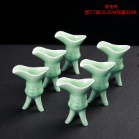 陶瓷家用高脚杯小酒杯烈酒杯白酒杯黄酒杯酒盅一口杯简约中式酒具|帝王杯-6杯
