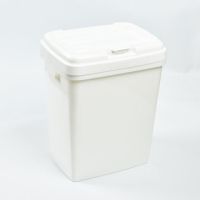 厨房加大加厚储米箱25kg50斤米桶米缸面粉杂粮收纳桶防虫无味塑料|双密封圈白盖(无印花)