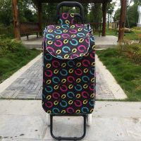 小拉车家用折叠爬楼两轮拉杆车超市便携老年人手推车|彩c发泡