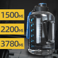 1加仑超大容量运动健身水壶大号户外便携塑料1l水杯2.2l太空杯子
