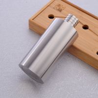 304不锈钢1斤小酒壶俄罗斯圆柱随身水壶便携户外白酒壶装酒瓶酒具|磨砂款收藏送2酒杯1漏斗