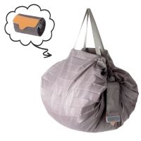 日式折叠便携大容量购物袋超市居家出行旅游收纳袋防水买菜包|灰色 L码