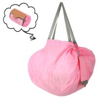 日式折叠便携大容量购物袋超市居家出行旅游收纳袋防水买菜包|粉红 M码