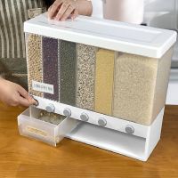 家用装米桶20斤防潮防虫密封存储米箱10斤米缸大米杂粮收纳盒|能分隔米桶(大孔位加厚升级款)