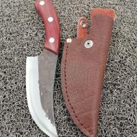 剔骨刀锻打屠宰专用加厚能剥皮割肉杀猪羊牛刀|红柄鱼刀+牛皮套