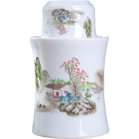 高温陶瓷黄酒温酒壶烫酒壶酒具三件套暖酒壶酒具3两|青山红树 标配+2个酒杯