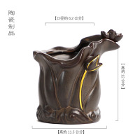 茶六茶筒家用创意笔筒收纳罐单个泡茶工具茶道功夫茶具零配件|荷叶花茶筒1个