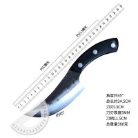 手工锻打能家用菜刀锋利刀具屠宰刀卖肉刀分割刀剔骨刀杀鱼刀|木手柄24.5公分
