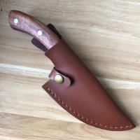 手工锻打能家用菜刀锋利刀具屠宰刀卖肉刀分割刀剔骨刀杀鱼刀|红酸枝手柄24.5公分+真皮皮套