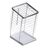 厨房用品小百货不锈钢刀架刀座刀具收纳置物架家用插放菜刀的架子|不锈钢刀架（带接水盘）