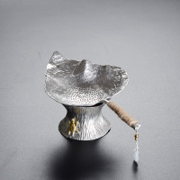 日式手工锡茶漏茶滤创意茶过滤网茶漏斗个性创意茶滤器茶隔套装|到了茶漏+小龟底座