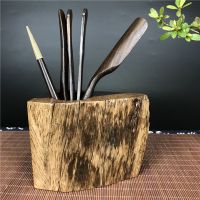 茶道六6件套功夫茶具配件套装黑檀木家用中式茶夹勺工具大全|黑檀木六224