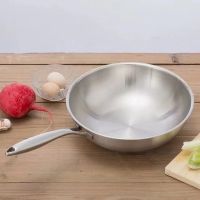无油烟不粘锅304不锈钢炒锅无油烟炒菜锅无涂层不粘锅电磁炉|5层加厚钢单锅(无盖)32CM-送铲