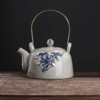 仿古茶壶提梁壶陶瓷复古泡茶器家用侧把壶单壶茶水壶日式功夫茶具|古韵提梁壶220ML