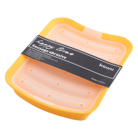 宝宝香肠模具辅食可蒸耐高温自制食品硅胶蛋肉火腿肠烘焙工具|6连食品级硅胶香肠模[黄色]