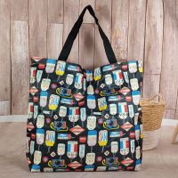 拉链超加大号加厚折叠便携防水旅行袋买菜购物袋外出手拎袋包|吊牌