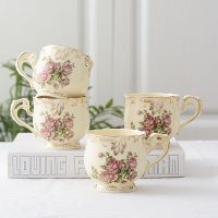 陶瓷杯带盖欧式咖啡杯盖杯网红咖啡杯碟家用水杯马克杯托盘点心碟