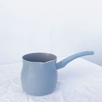 买它!出口尾货,土耳其咖啡壶 小奶锅 烘焙 辅食 手工皂可用|马卡龙复古系雾霾蓝800ml