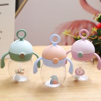 宝宝水杯防摔幼儿园儿童塑料防漏防呛吸管杯带重力球婴幼儿学饮杯