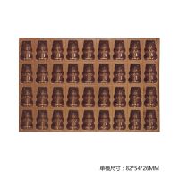 铁板矽鸡蛋糕模具商用不沾圆形蛋糕烤盘海绵蛋糕烘焙模具|36连熊猫4*9