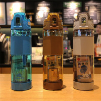 水杯塑料大容量650毫升塑料过滤耐摔户外运动水壶防漏便携塑料杯