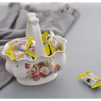 新品陶瓷餐具勺子蓝筷子笼筷子筒刀叉架糖果零食碟笼叉花花蓝|扁形莲花花篮