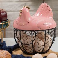 新品陶瓷餐具勺子蓝筷子笼筷子筒刀叉架糖果零食碟笼叉花花蓝|粉红油母鸡收纳篮