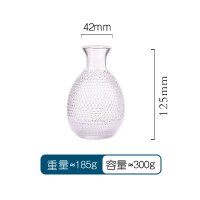 日式清酒壶套装小酒杯子白酒分酒器家用温酒器果酒一口杯玻璃酒具|A透明清酒壶
