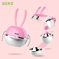 英国婴儿童餐具套装不锈钢外出便携叉勺碗宝宝辅食碗|粉色小兔+6大赠品