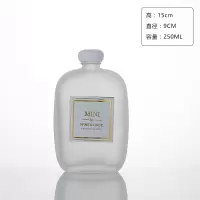 厂家直销白酒瓶100ml玻璃酒瓶水果酒瓶扁瓶饮料瓶养生酒瓶|250毫升蒙砂白盖(10只)