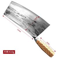 浙江天台老梅薄刀传统手工锻打高锰钢夹钢切片刀小菜刀老铁刀锋利|11838大号方柄