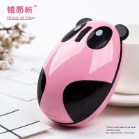 无线鼠标静音可充电通用笔记本电脑台式家用无声usb鼠标无线省电 熊猫充电黑粉